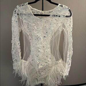 Lace Jeweled Bodysuit